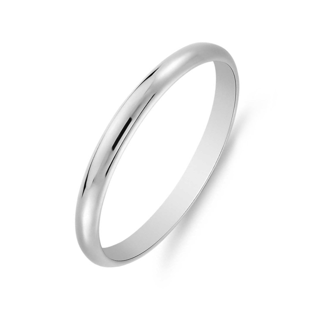 Класическа брачна халка от бяло злато